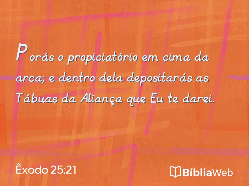 Êxodo 25:21 em imagem para compartilhar
