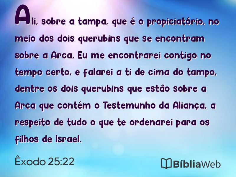 Êxodo 25:22 em imagem para compartilhar