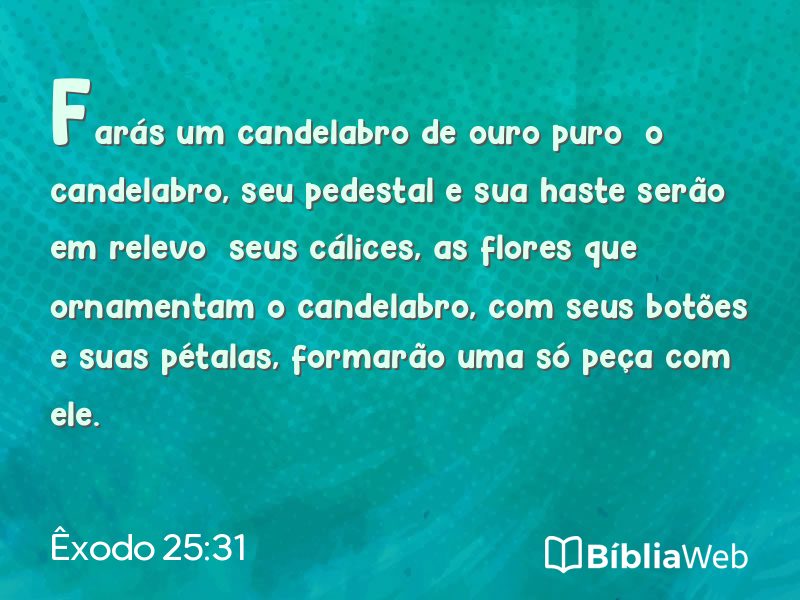 Êxodo 25:31 em imagem para compartilhar