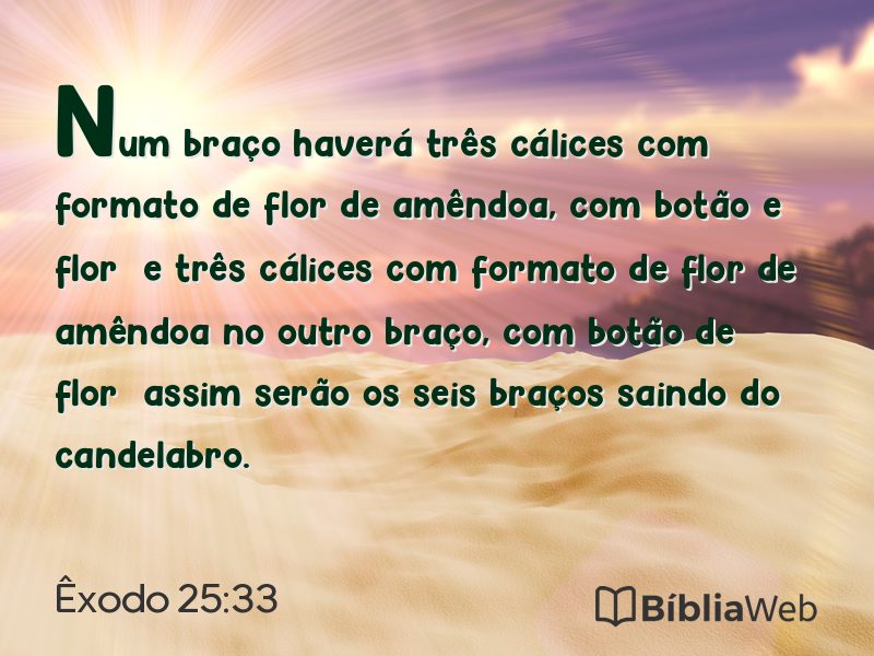 Êxodo 25:33 em imagem para compartilhar