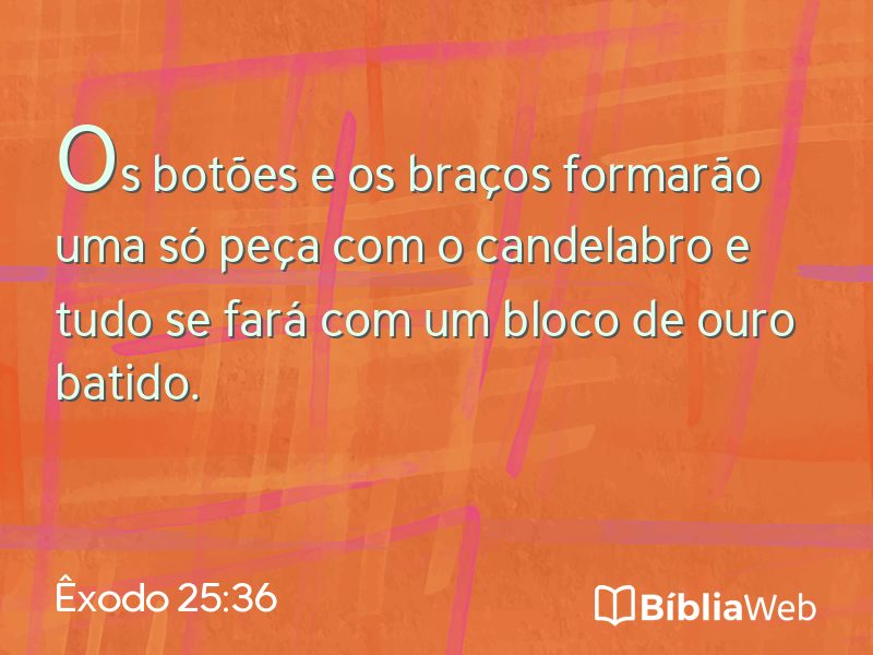 Êxodo 25:36 em imagem para compartilhar