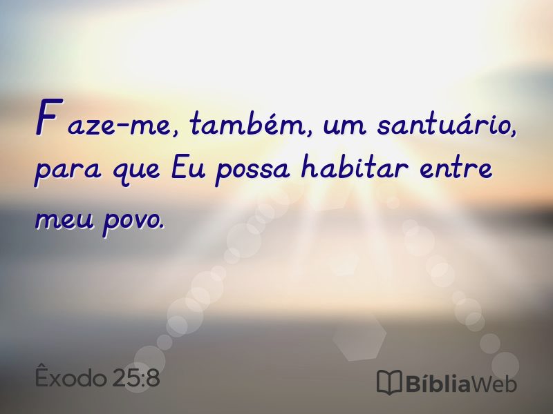 Êxodo 25:8 em imagem para compartilhar