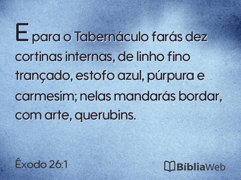 Êxodo 26:1 em imagem para compartilhar