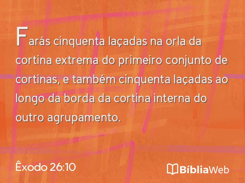 Êxodo 26:10 em imagem para compartilhar