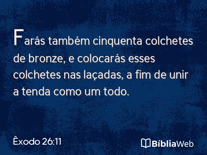 Êxodo 26:11 em imagem para compartilhar