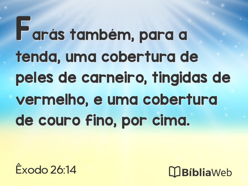 Êxodo 26:14 em imagem para compartilhar