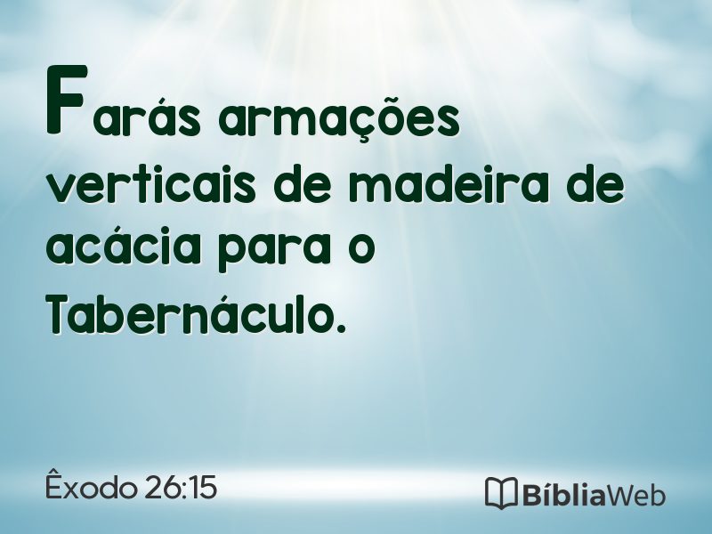 Êxodo 26:15 em imagem para compartilhar