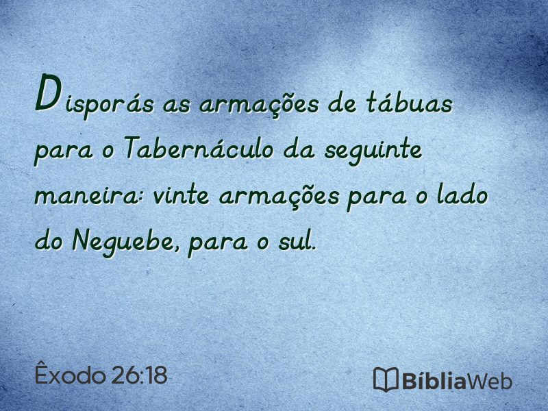 Êxodo 26:18 em imagem para compartilhar