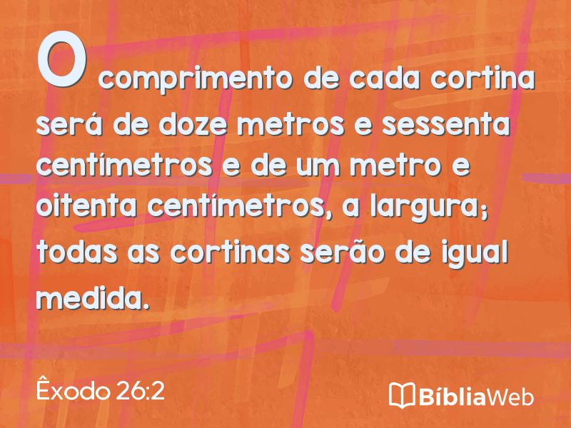 Êxodo 26:2 em imagem para compartilhar