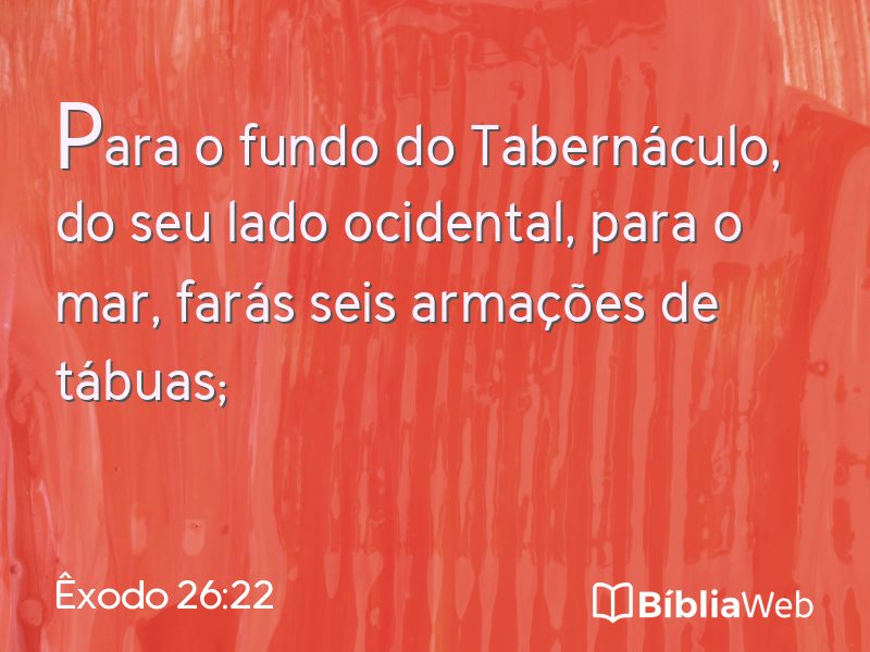 Êxodo 26:22 em imagem para compartilhar