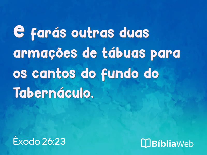 Êxodo 26:23 em imagem para compartilhar