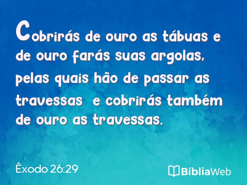 Êxodo 26:29 em imagem para compartilhar