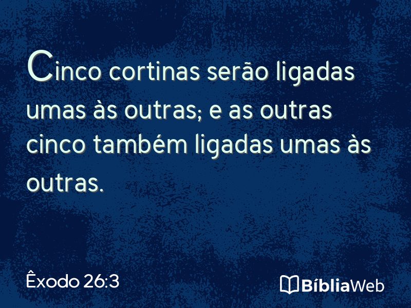 Êxodo 26:3 em imagem para compartilhar