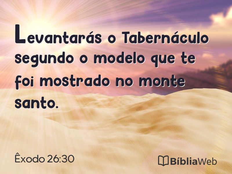 Êxodo 26:30 em imagem para compartilhar
