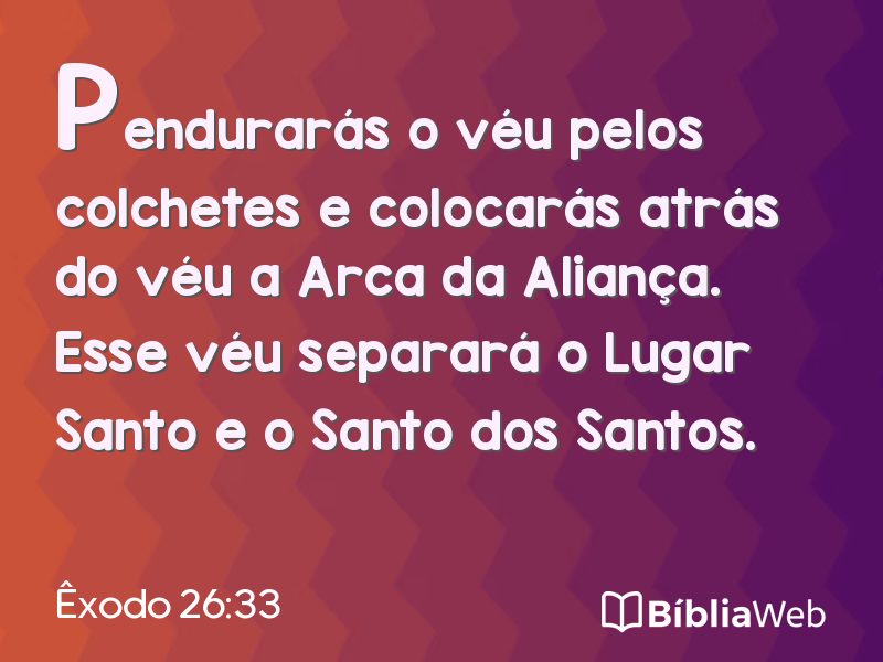 Êxodo 26:33 em imagem para compartilhar