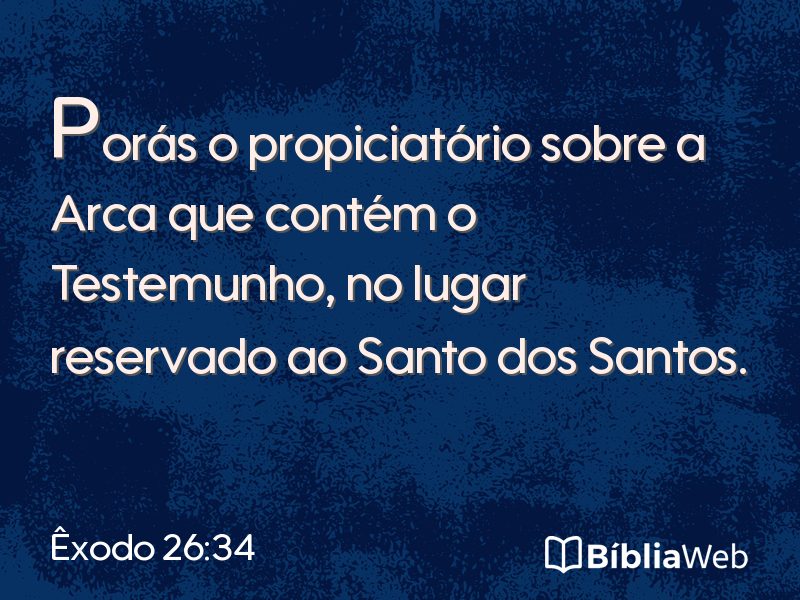 Êxodo 26:34 em imagem para compartilhar