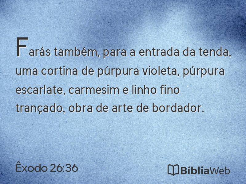 Êxodo 26:36 em imagem para compartilhar