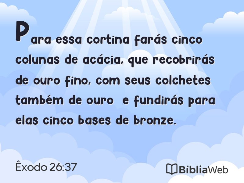Êxodo 26:37 em imagem para compartilhar