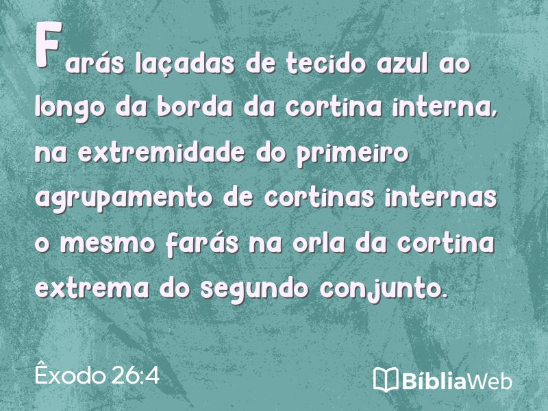 Êxodo 26:4 em imagem para compartilhar