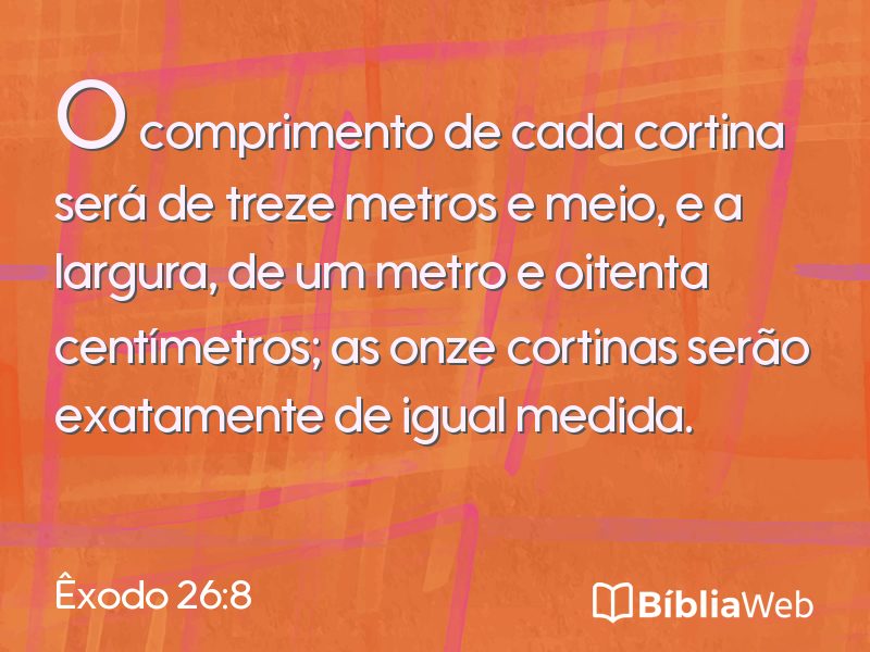 Êxodo 26:8 em imagem para compartilhar