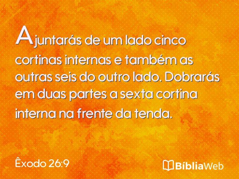 Êxodo 26:9 em imagem para compartilhar