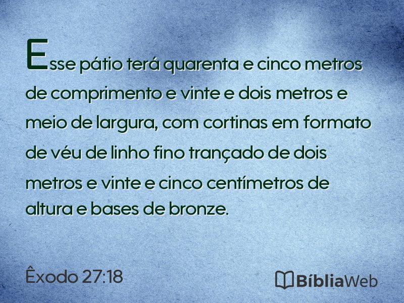 Êxodo 27:18 em imagem para compartilhar