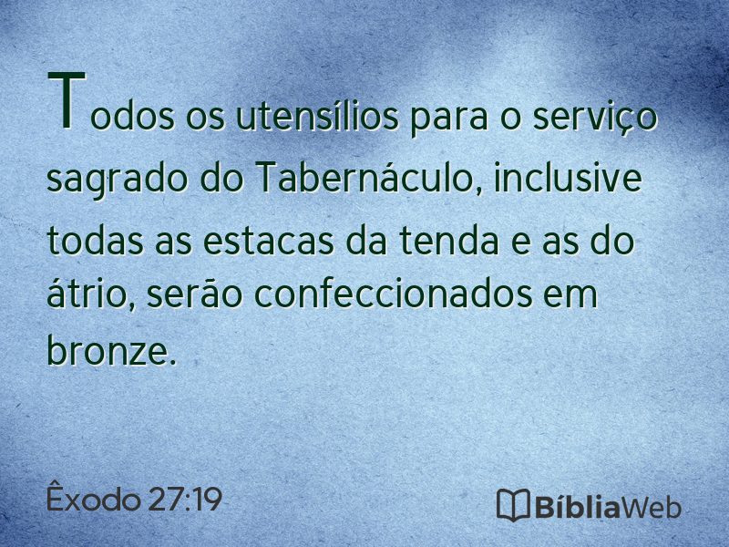 Êxodo 27:19 em imagem para compartilhar