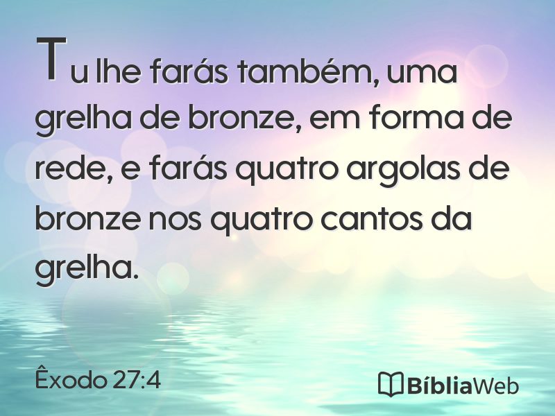 Êxodo 27:4 em imagem para compartilhar