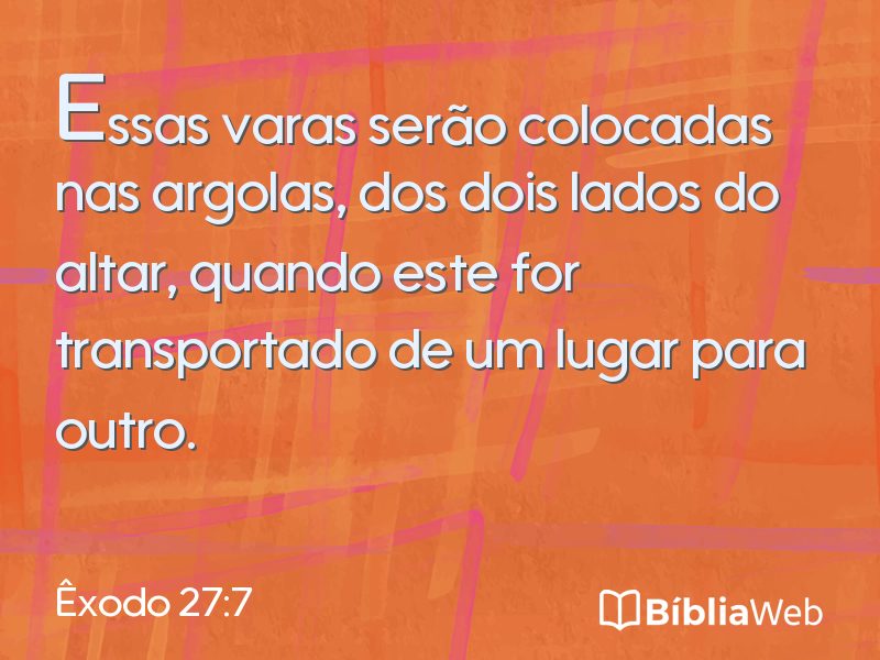 Êxodo 27:7 em imagem para compartilhar