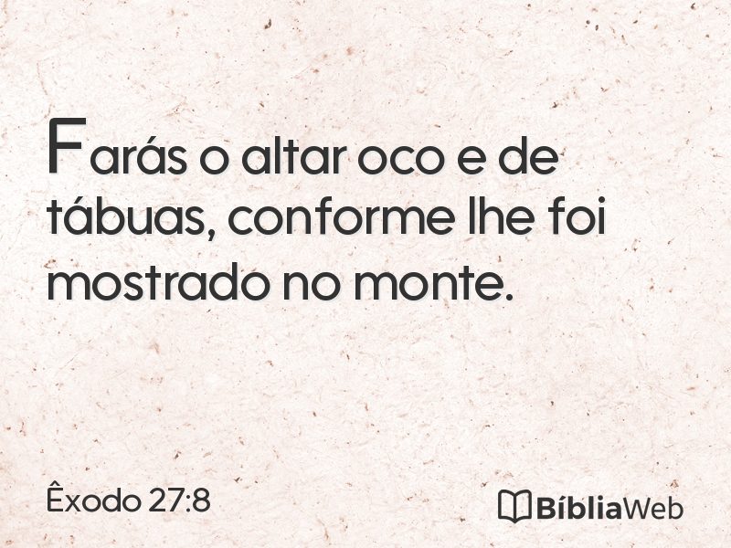 Êxodo 27:8 em imagem para compartilhar