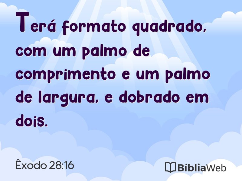 Êxodo 28:16 em imagem para compartilhar