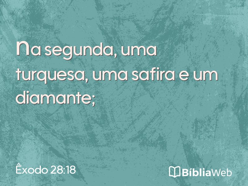 Êxodo 28:18 em imagem para compartilhar