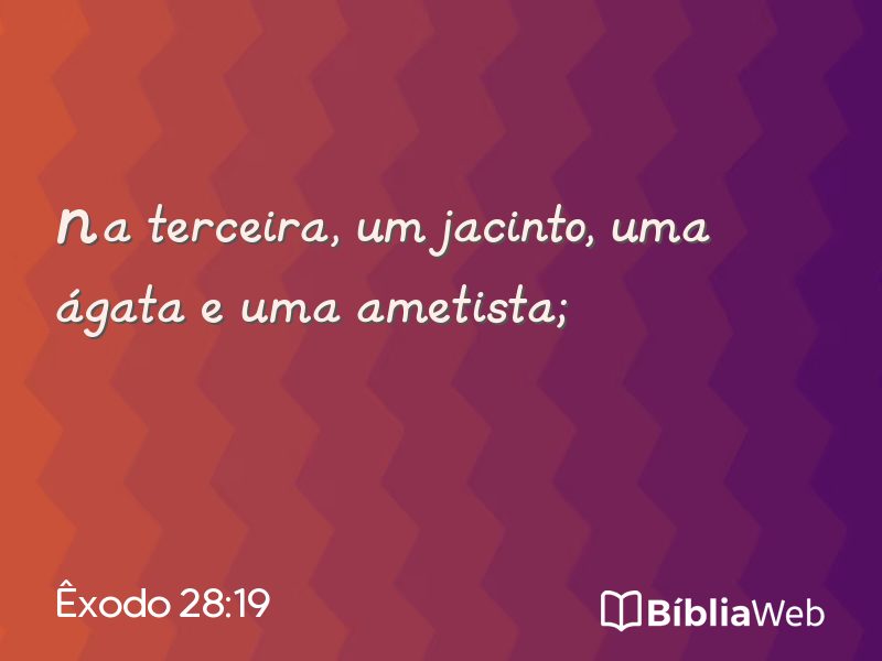 Êxodo 28:19 em imagem para compartilhar