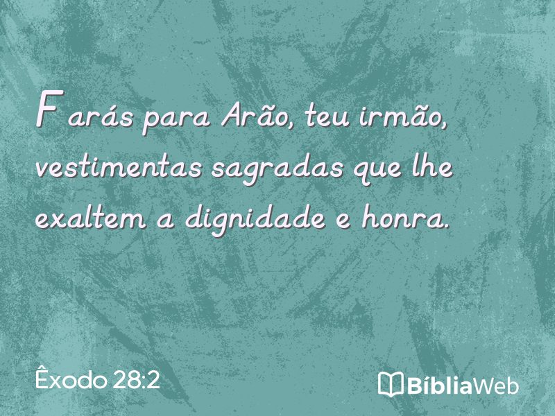 Êxodo 28:2 em imagem para compartilhar