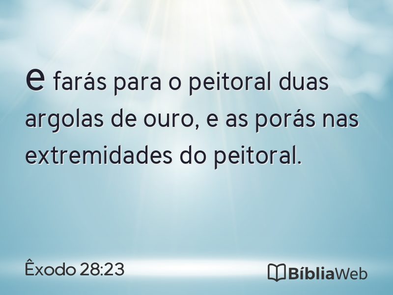 Êxodo 28:23 em imagem para compartilhar