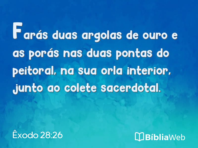 Êxodo 28:26 em imagem para compartilhar