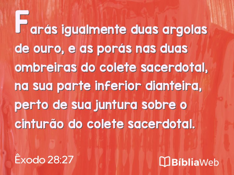 Êxodo 28:27 em imagem para compartilhar