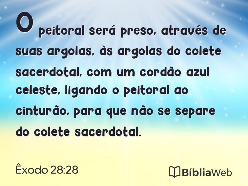 Êxodo 28:28 em imagem para compartilhar