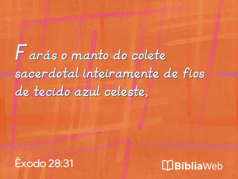 Êxodo 28:31 em imagem para compartilhar