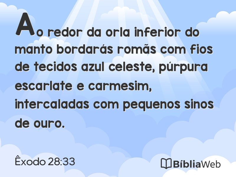 Êxodo 28:33 em imagem para compartilhar