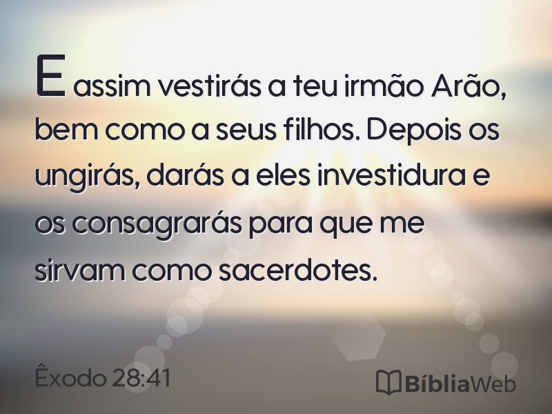 Êxodo 28:41 em imagem para compartilhar