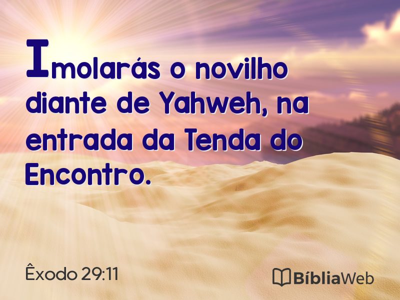 Êxodo 29:11 em imagem para compartilhar