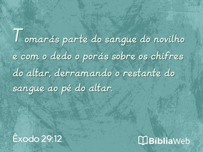 Êxodo 29:12 em imagem para compartilhar
