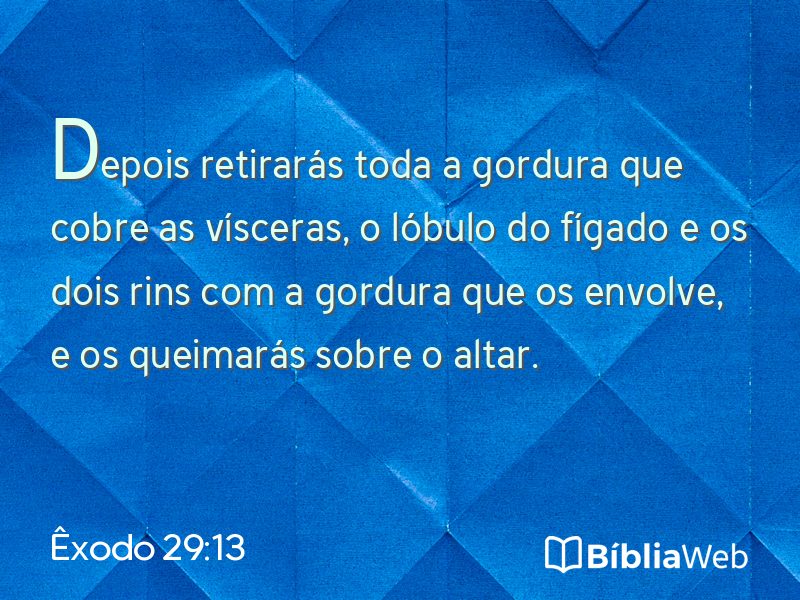 Êxodo 29:13 em imagem para compartilhar