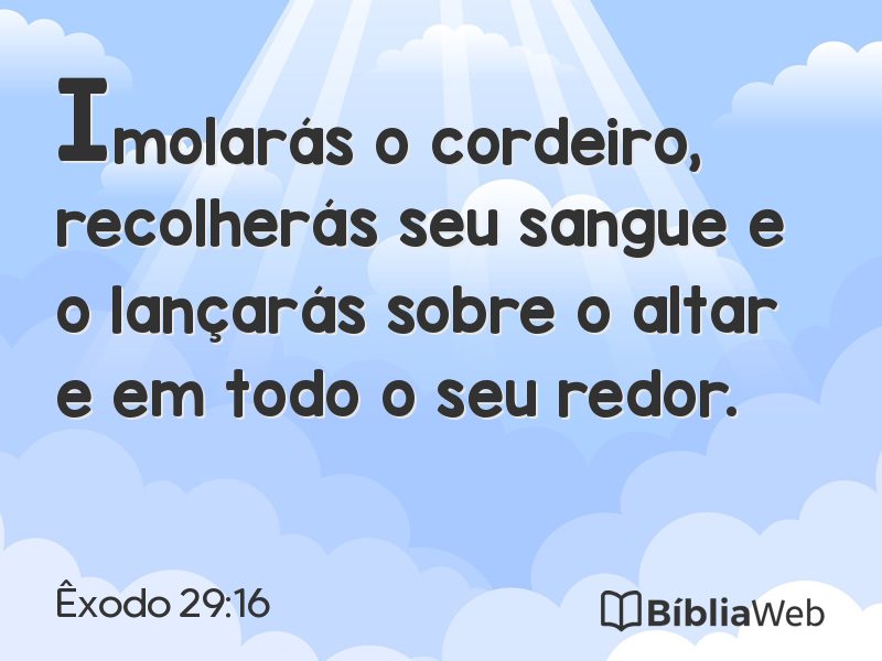 Êxodo 29:16 em imagem para compartilhar