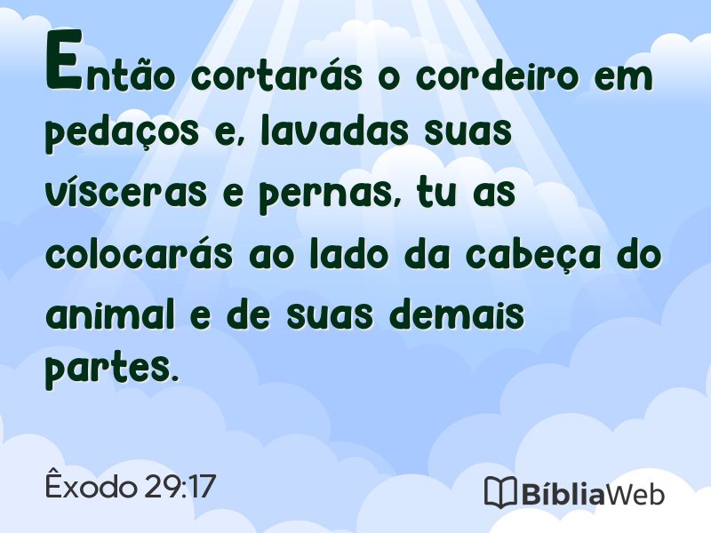 Êxodo 29:17 em imagem para compartilhar