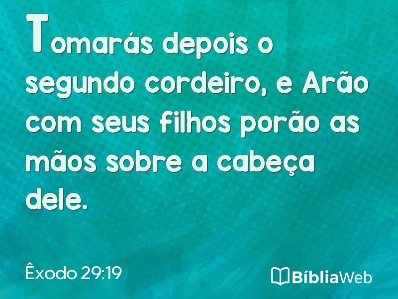 Êxodo 29:19 em imagem para compartilhar