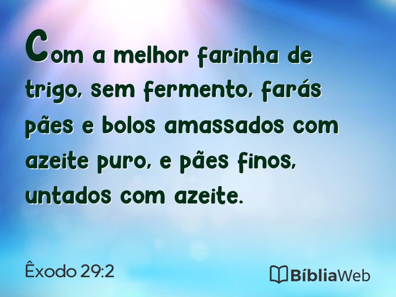 Êxodo 29:2 em imagem para compartilhar