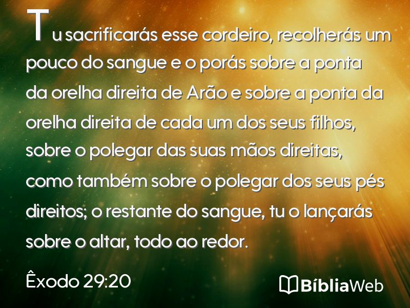 Êxodo 29:20 em imagem para compartilhar