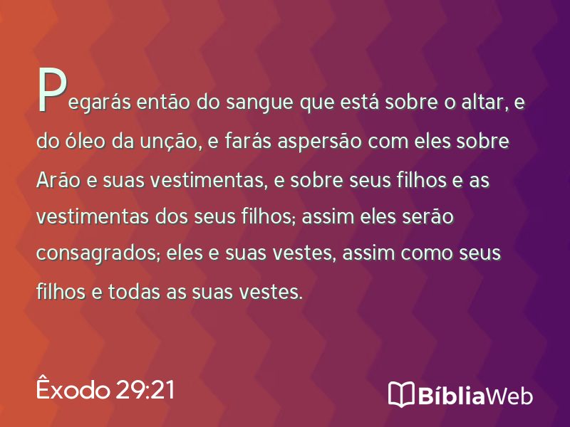 Êxodo 29:21 em imagem para compartilhar